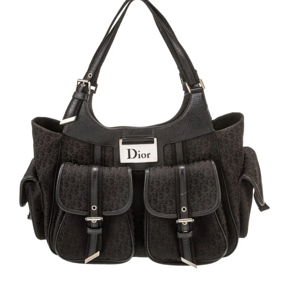 Dior Black Shoulder Bag with Logo Detail